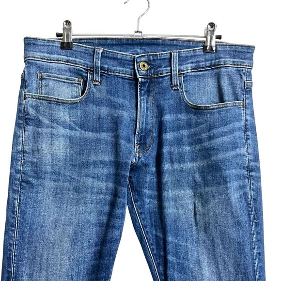 G-Star RAW Skinny 3301 Deconstructed Jeans Men’s Size 31 Medium Blue Denim - Picture 4 of 10